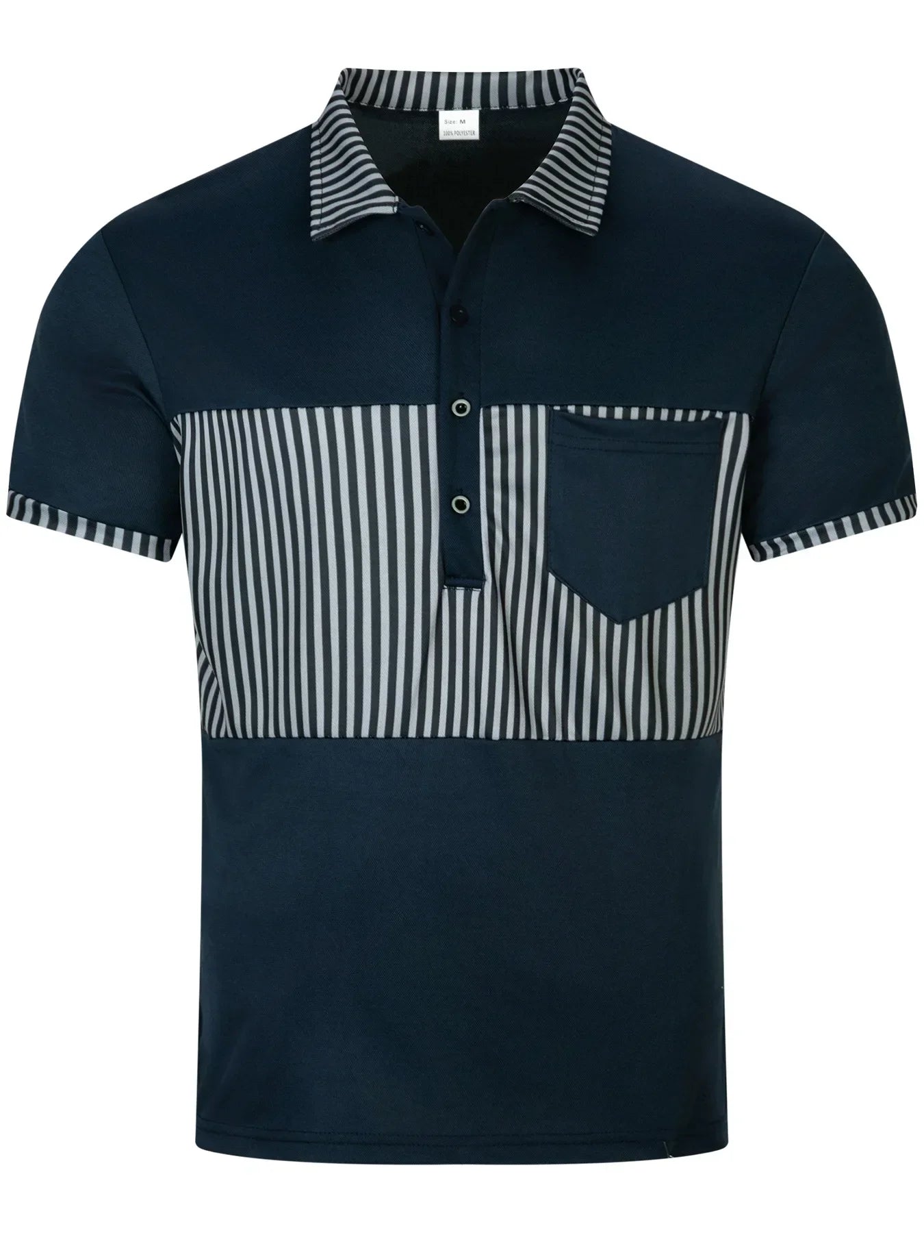 Leichtes Herren-Poloshirt aus Eisseide mit kurzem Ärmel und Reverskragen – ideal für den Sommer im Büro.