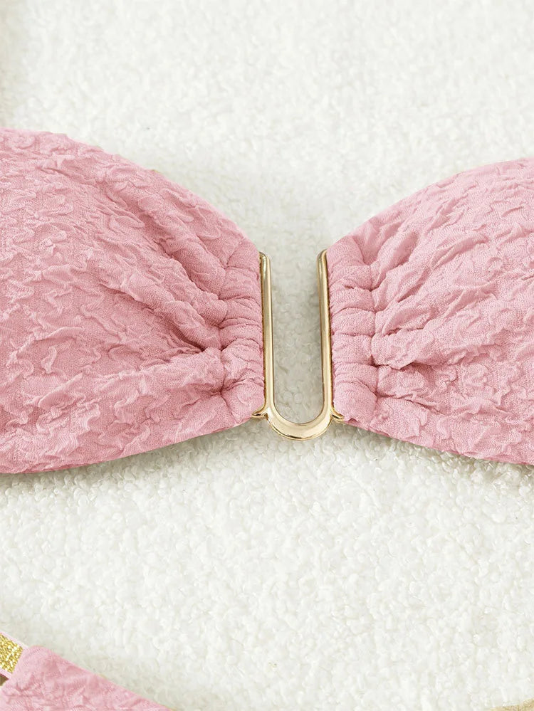 Floraler Bikini-Set mit Push-up-Effekt – Sexy Bademode für Damen am Strand oder Pool
