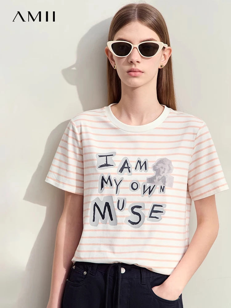 Rundhals T-Shirt für Damen