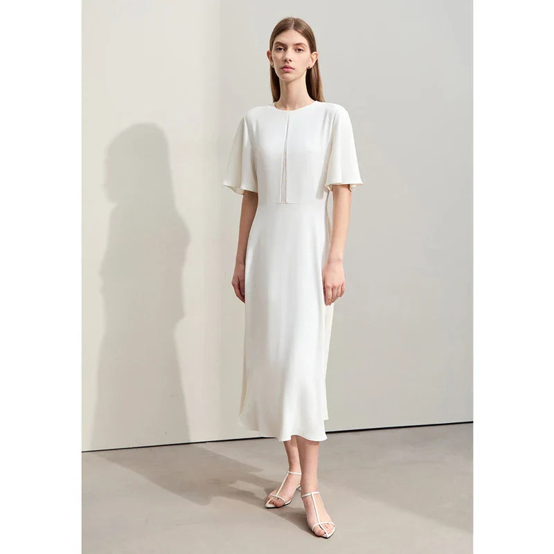 Ärmelloses Sommer-Camisole-Kleid mit Trägerkragen und Faltenrock – lockerer Schnitt für Damenmode