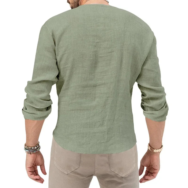 Schweres Herren-Übergrößen-Waffel-T-Shirt mit Farbblock und kurzen Ärmeln