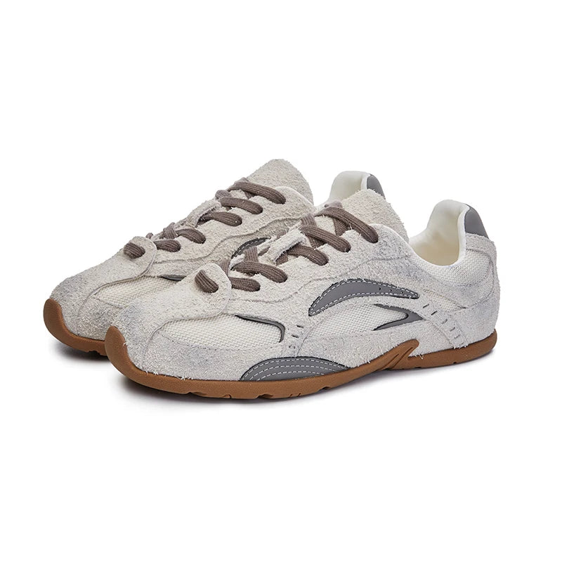 AIYUQI Damen Canvas Sneaker Denim Patchwork Flach