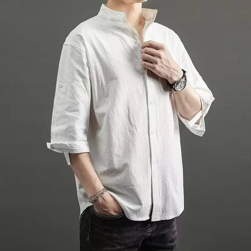 Lässiges Herren-Langarmshirt mit digitalem Farbverlauf – ideal für den Herbst