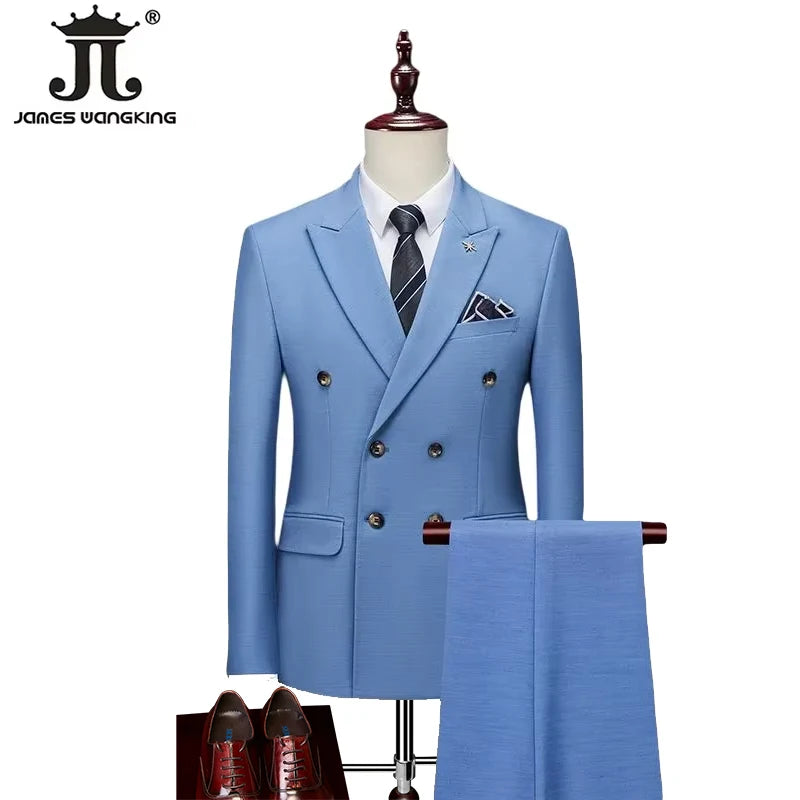 Eleganter Herrenanzug – Blazer & Hose in Unifarben für festliche Anlässe