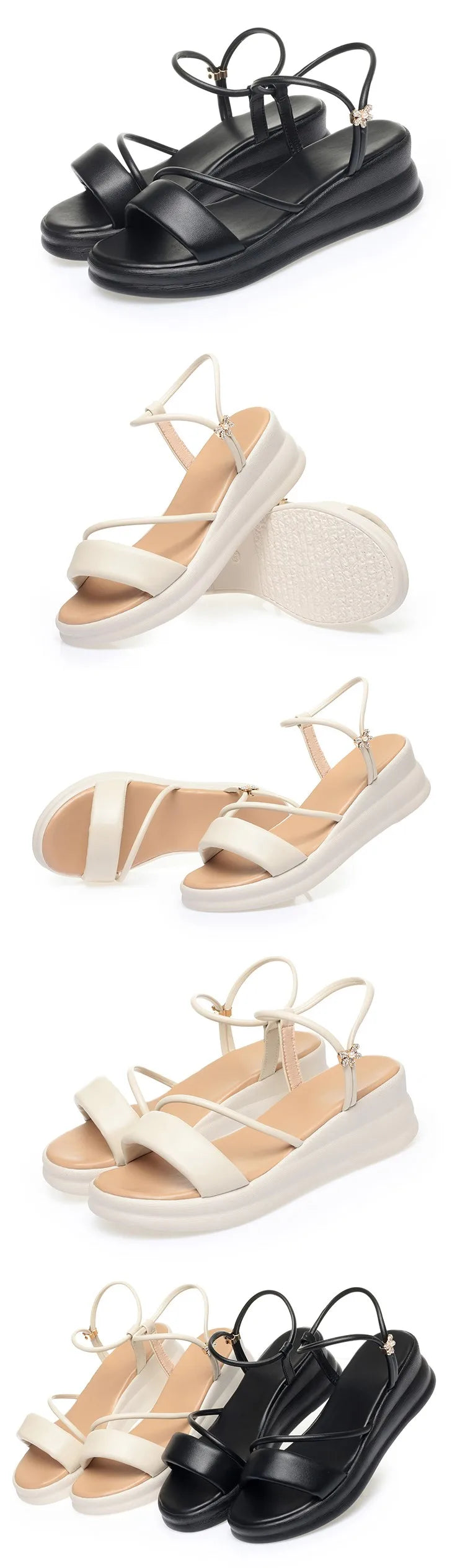 AIYUQI Damen-Sandalen, große Größe, Sommer 2022, neue Keil-Damen-Sandalen, offene Zehen, römische Sandalen