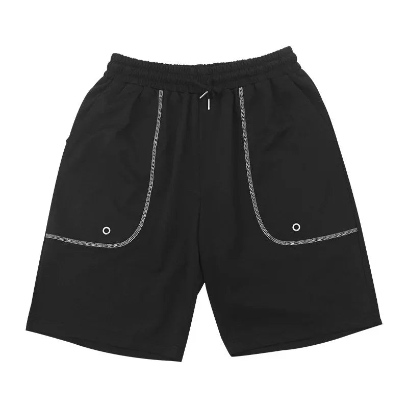 Lässiger Herren-Zweiteiler mit Rundhals und kurzen Ärmeln im sommerlichen Color-Blocking-Design