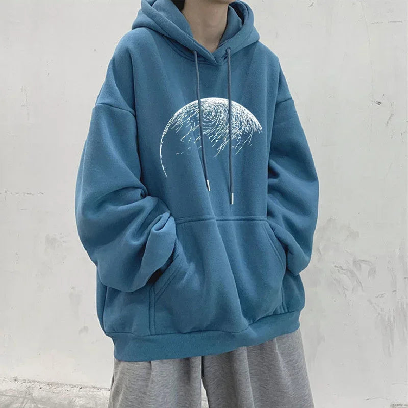 Herren Hoodie mit Anime Grafik im Hip Hop Stil für die Herbstmode