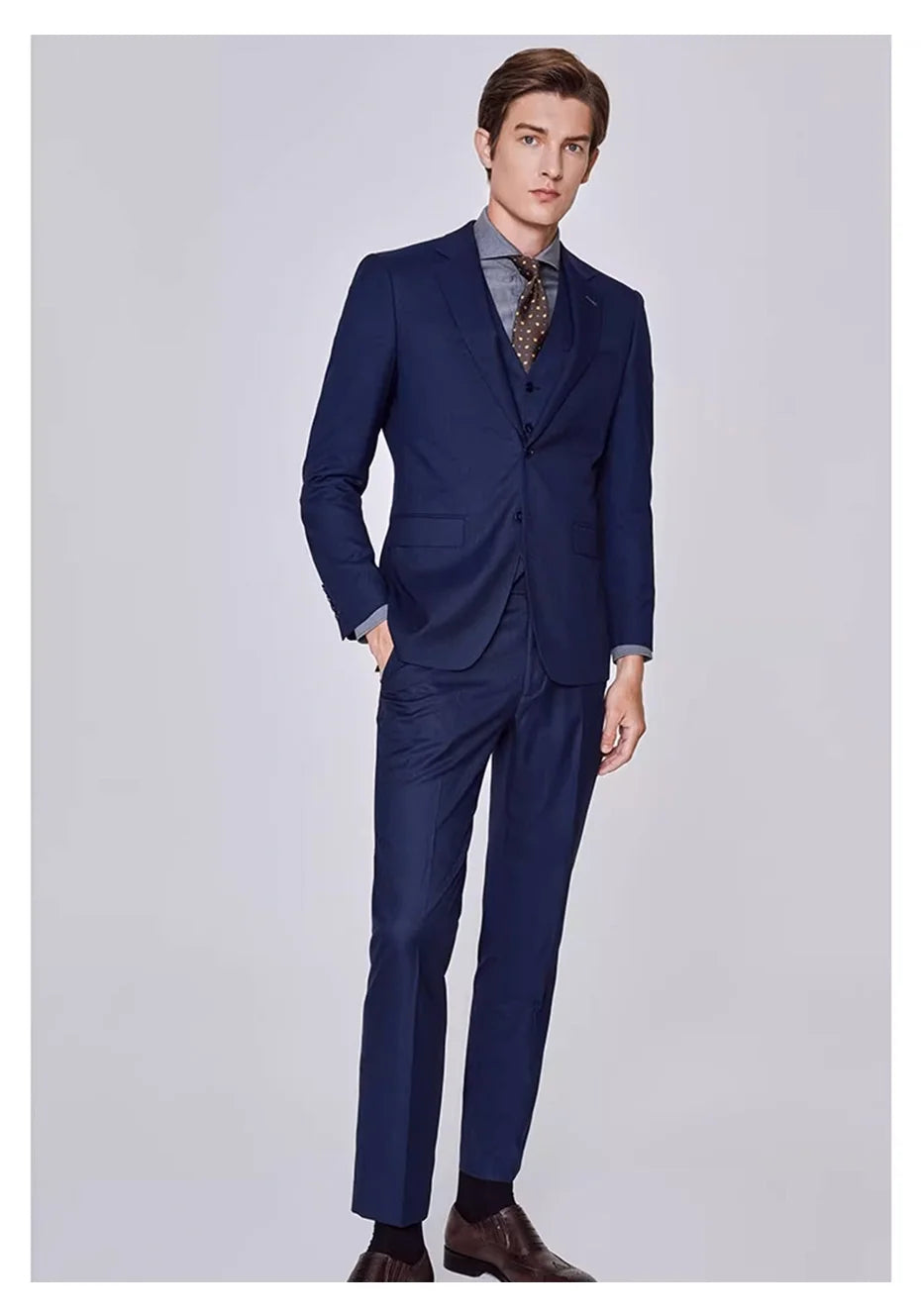Graues Slim-Fit-Anzugset für Herren – Eleganter Blazer mit Hose für Hochzeiten und formelle Anlässe