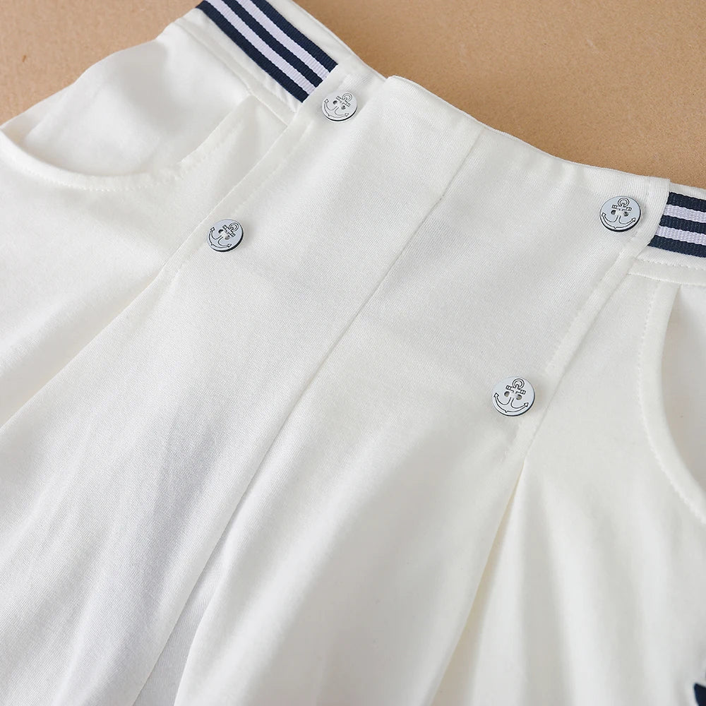 Kinder Mädchen Sommer Shorts Schule Kinder Adrette Elastische Taille Baumwolle Hosen Nette Baby Kleidung