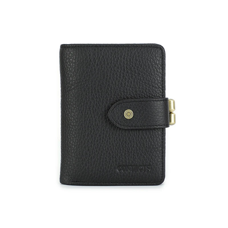 Damen Echtleder Geldbörse Vintage Metallrahmen Kartenhalter Münzbörse Luxus