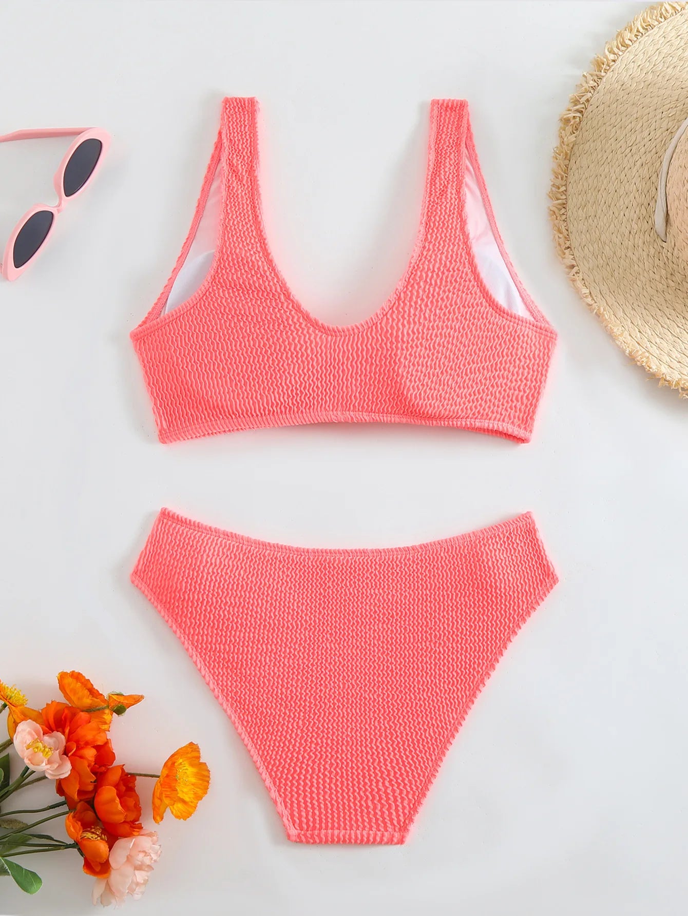 Braunes Bikini-Set mit Push-up-Effekt – verführerische Bademode für Strand und Pool