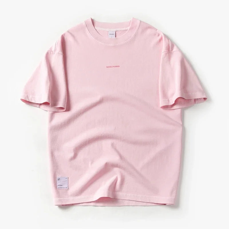 Herren T-Shirt aus Baumwolle im lässigen O-Ausschnitt mit solidem Design