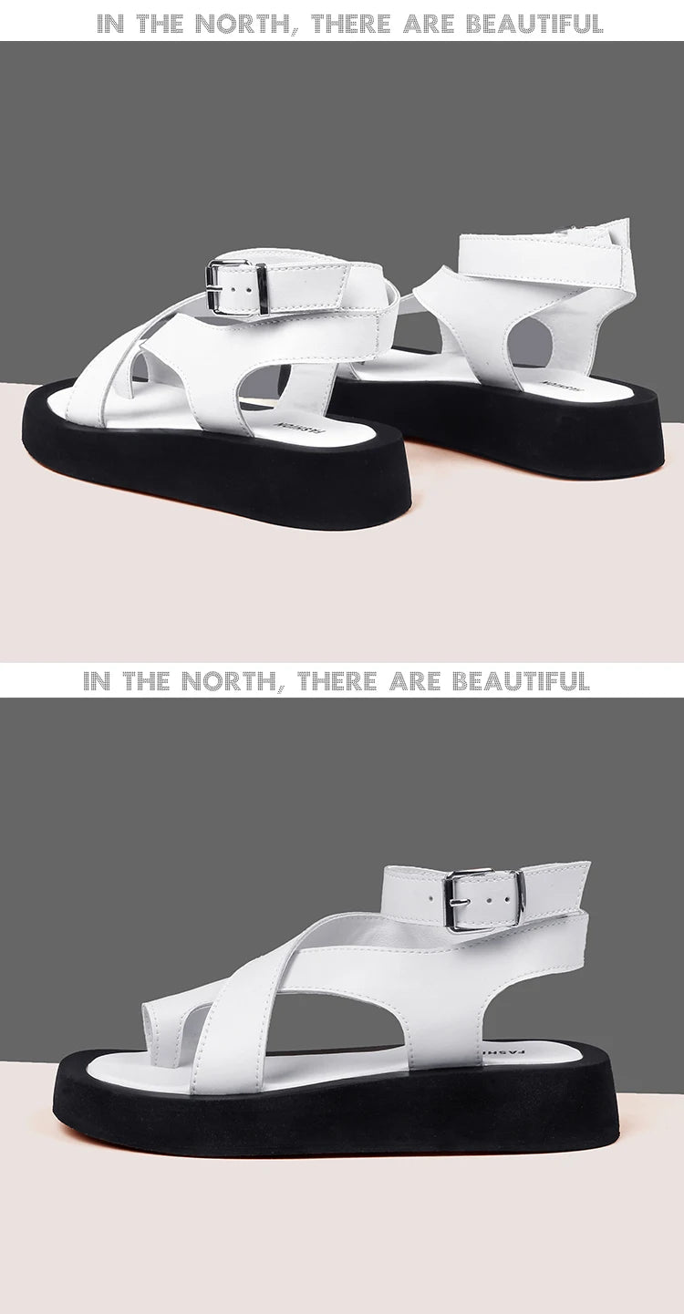 Aiyuqi Frauen Sommers andalen neue echte Leder Damen Sandalen flache Mode Sandalen Frauen