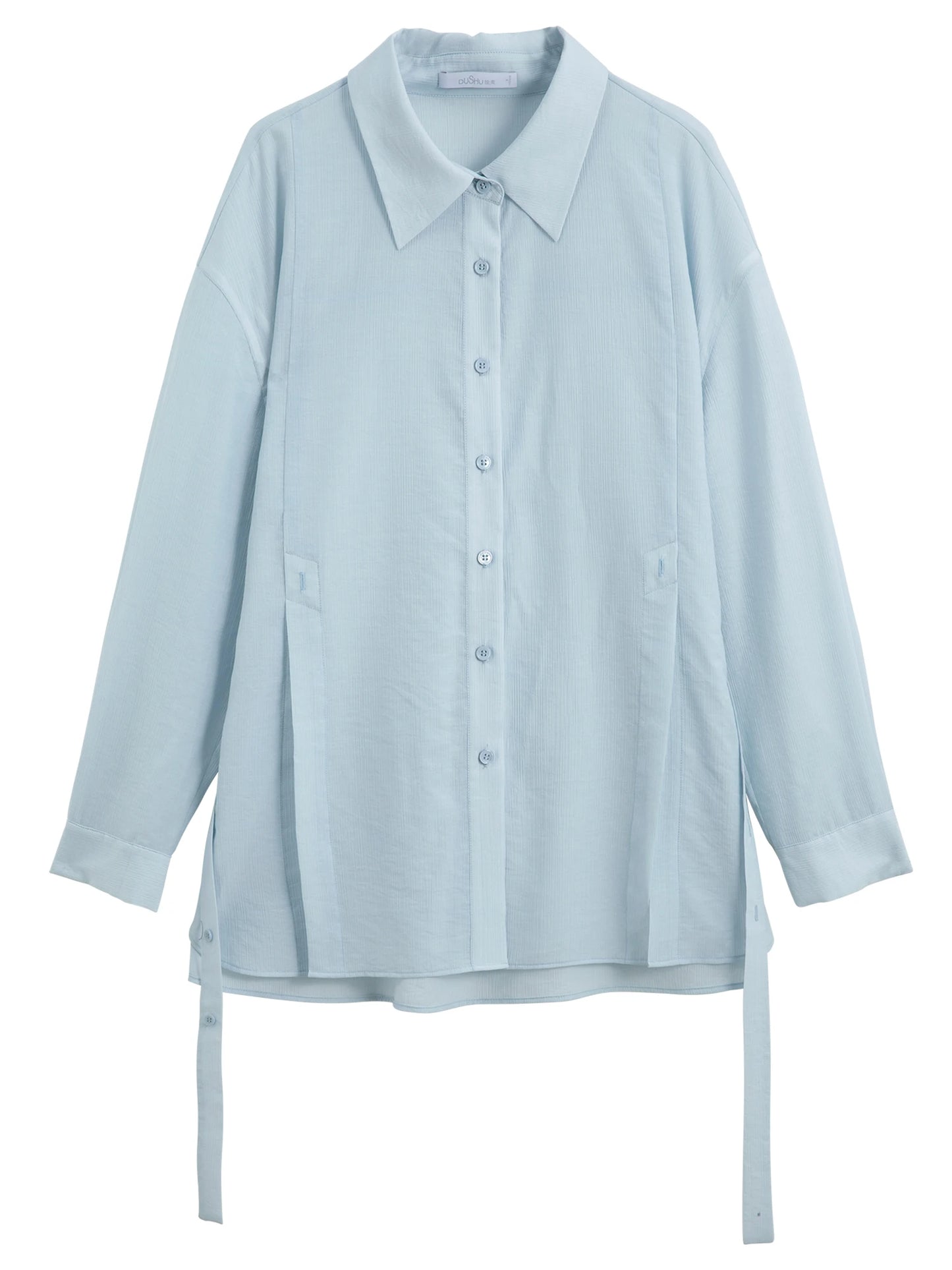 Kurzes Damen-Strickshirt mit V-Ausschnitt und Hohldesign – ideal fürs Büro