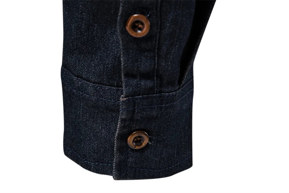 Herren Langarm Hemd aus elastischer Baumwolle im Casual Stil für Designer Kleidung