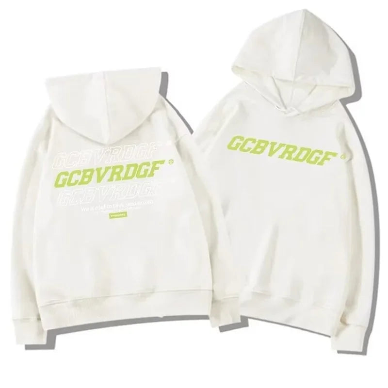 Herbst männer Brief Gedruckt Mit Kapuze Sweatshirts 2025, Neue Hip Hop Baumwolle Fleece Oversize Hoodies Y2K Vintage Streetwear Hoody