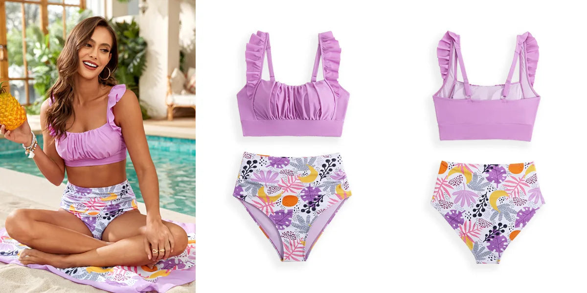 Sexy Bikini-Set mit Strasssteinen für Damen – ideal für Strand und Pool