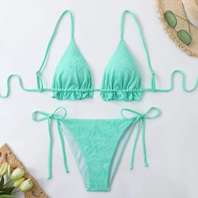 Sexy Push-Up-Bikini-Set für Damen – Brasilianischer Stil für Strand und Pool