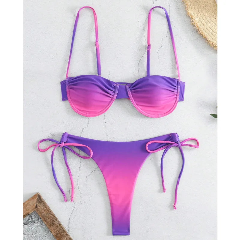 Sexy Push-Up Bikini-Set für Damen – Brasilianischer Stil, ideal für Strand und Pool