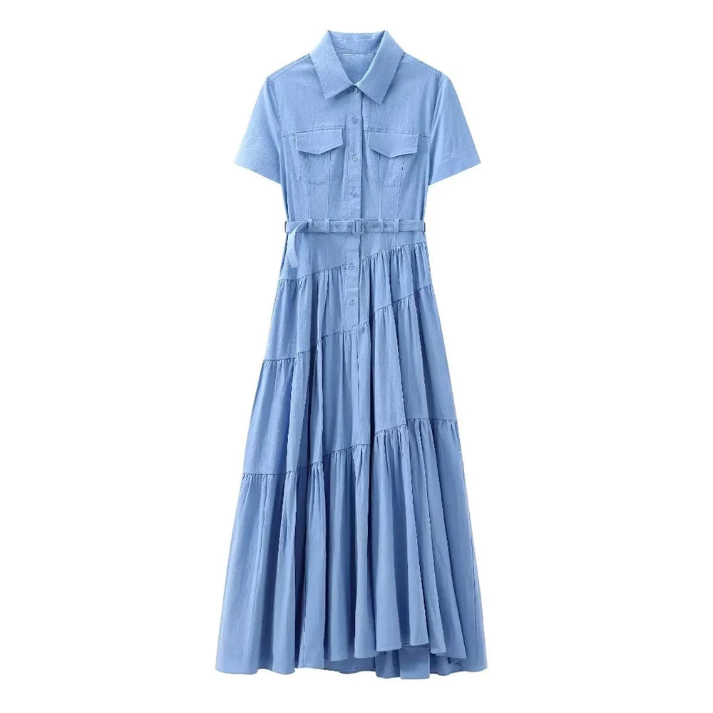Schulterfreies ärmelloses Patchwork-Kleid mit Hohldesign für Damen – figurbetont und stilvoll
