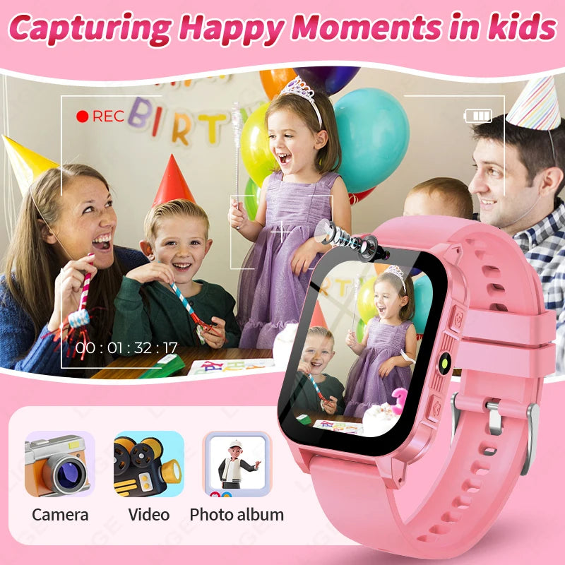 LIGE Neue Kind Kamera Smart Uhr LED Video Aufnahme Studie Karten Geschichte Buch Spiele Kalorien Student Kind Smartwatch Junge Mädchen Geschenk