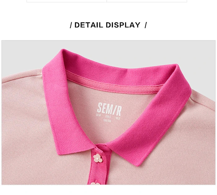 Semir Polo Shirt Frauen cool anti bakteriell schlank süß Stil Sommer neue Farbkontrast Druck Pulloverf Polo