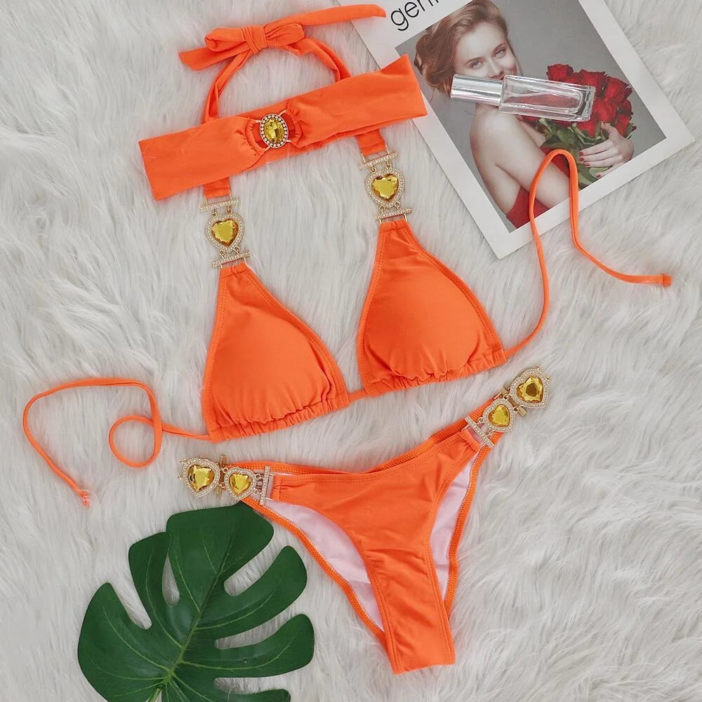 Sexy Bikini-Set mit Push-up und Rock – Perfekt für Strand und Pool