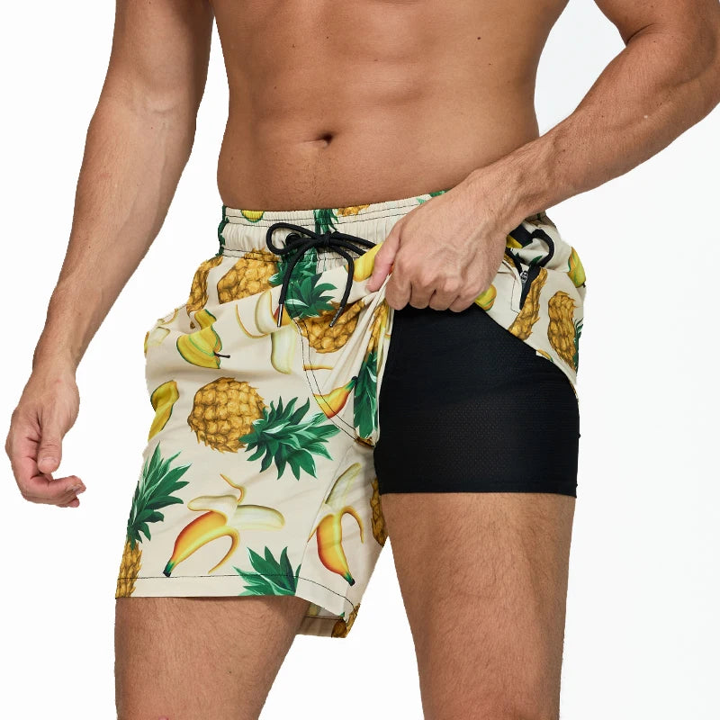 Schnelltrocknende Herren-Badehose mit niedrigem Schnitt – ideal für Strand und Fitness