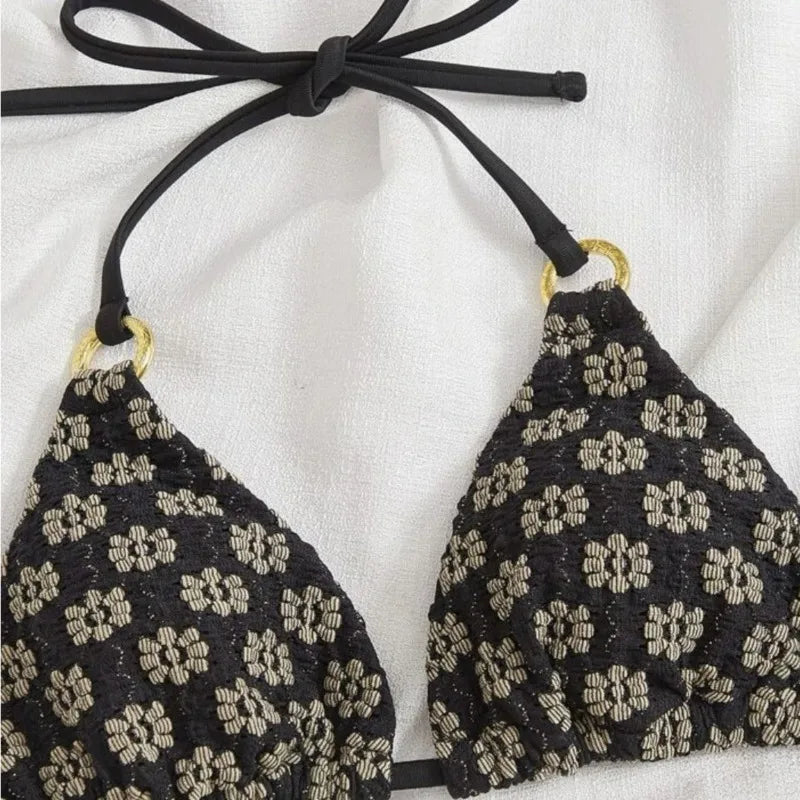 Weißer Push-Up-Bikini im brasilianischen Stil für Damen – ideal für Strand und Pool