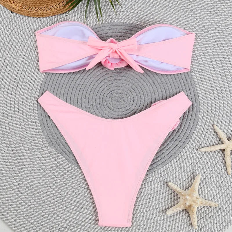 Dreiteiliges Damen-Bikini-Set im brasilianischen Stil – ideal für Strand und Pool