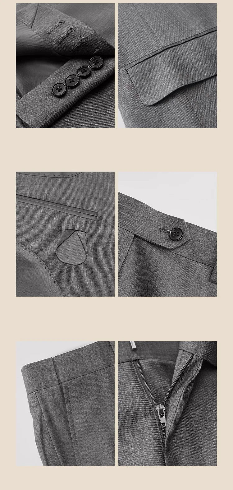 Eleganter Herrenanzug aus 70% Wolle in Tiefblau – Slim Fit, Doppelreihig, mit Weste und Hose – Perfekt für Hochzeiten und formelle Anlässe