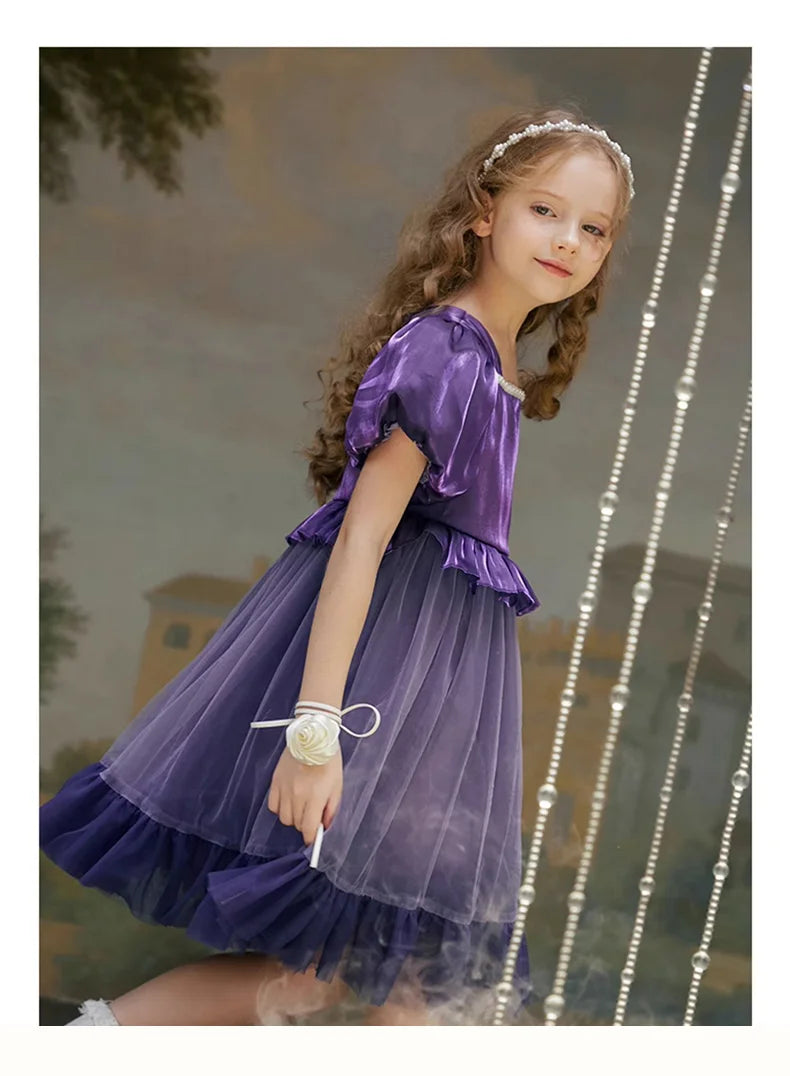 Ärmelloses Sommerkleid aus 100% Baumwolle in Grün für Mädchen – Prinzessinnen-Design, ideal für Geburtstagsfeiern, 80 cm