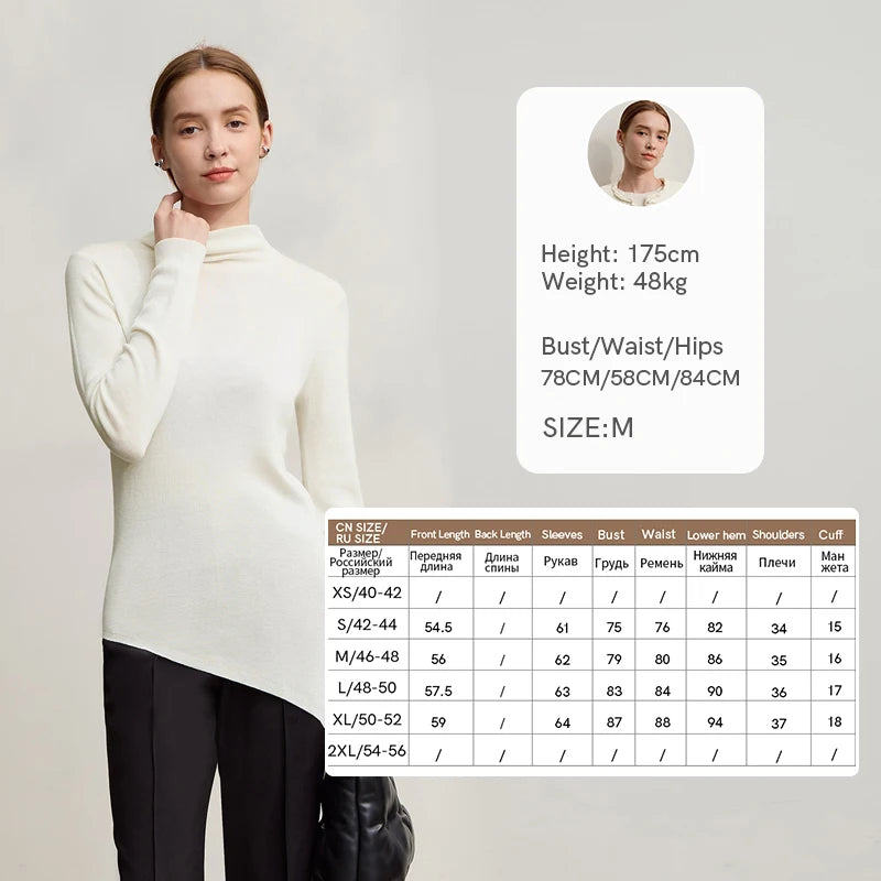 Beiger Strickpullover mit Halb-Rollkragen und langen Ärmeln, geripptes Bündchen