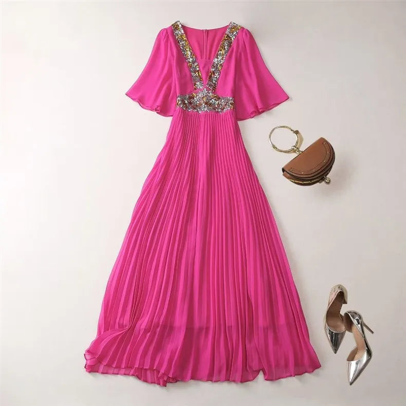 Elegantes Mini-Kleid für Damen mit halbem Stehkragen, langen Ärmeln und 3D-Blumen-Patchwork-Design – figurbetont und stilvoll.