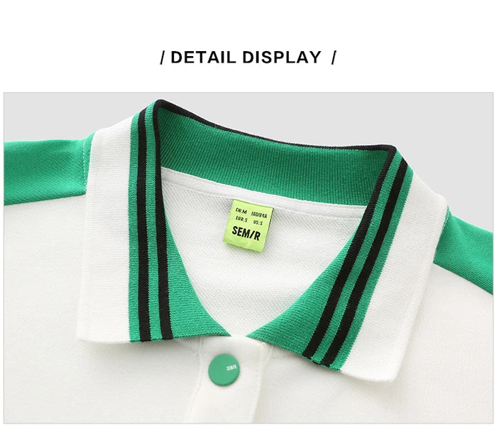 Semir 2024 POLO Shirt Frauen Oversize Brief gedruckt Kontrast Farbe Sport Mode grundlegende Neue Frühling Tops Shirt