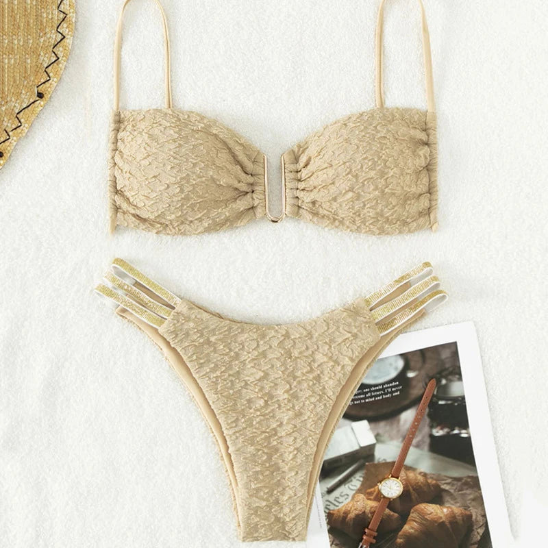 Floraler Bikini-Set mit Push-up-Effekt – Sexy Bademode für Damen am Strand oder Pool
