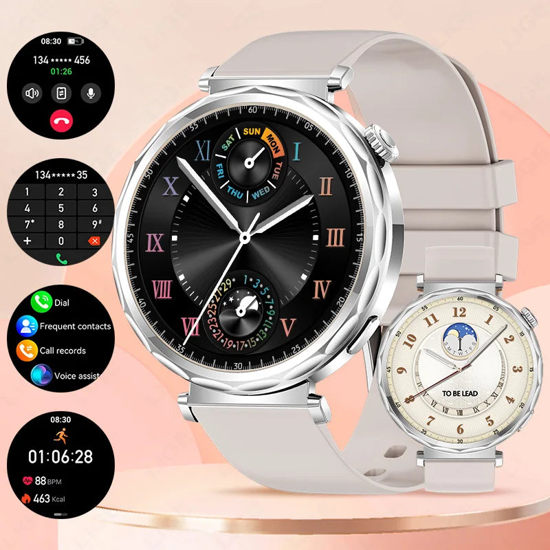 LIGE 2025, Smartwatch für Damen, voller Touchscreen, Sport-Fitness-Uhr, IP68, wasserdicht, Bluetooth, für Android iOS, Smartwatch für Damen