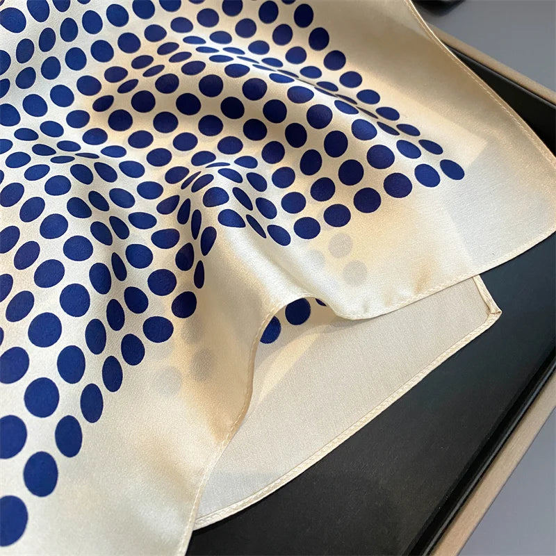 Damen Seidenschal quadratisch 70cm Halstuch Bandana Hijab Pashmina D