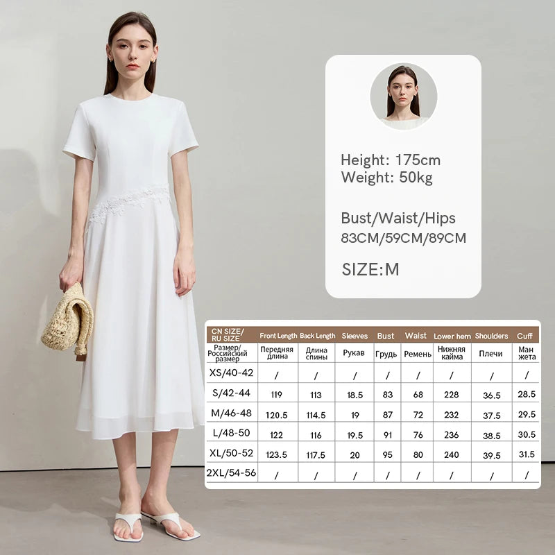 Elegant Damen Midikleid Aus Baumwollmix Stretch Bequem Flexibel Für Alltag