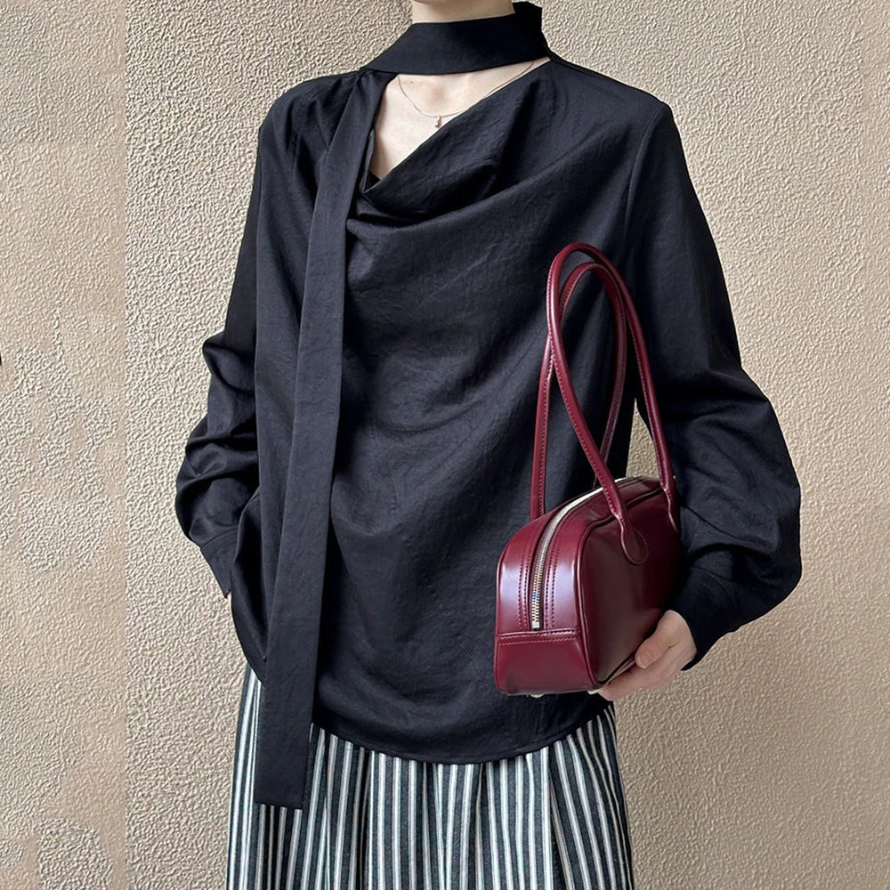 Elegante Damenjacke mit Reverskragen und langen Ärmeln – Patchwork-Design und Taschen für einen luxuriösen Look