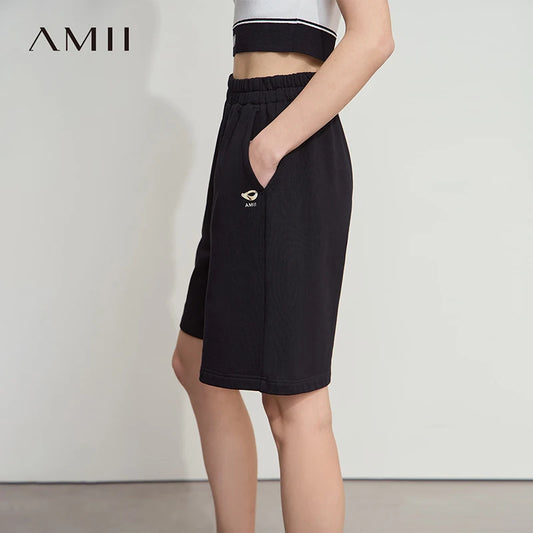 Damen Shorts aus leichtem Nylon-Baumwoll-Mix mit elastischer Taille und Taschen