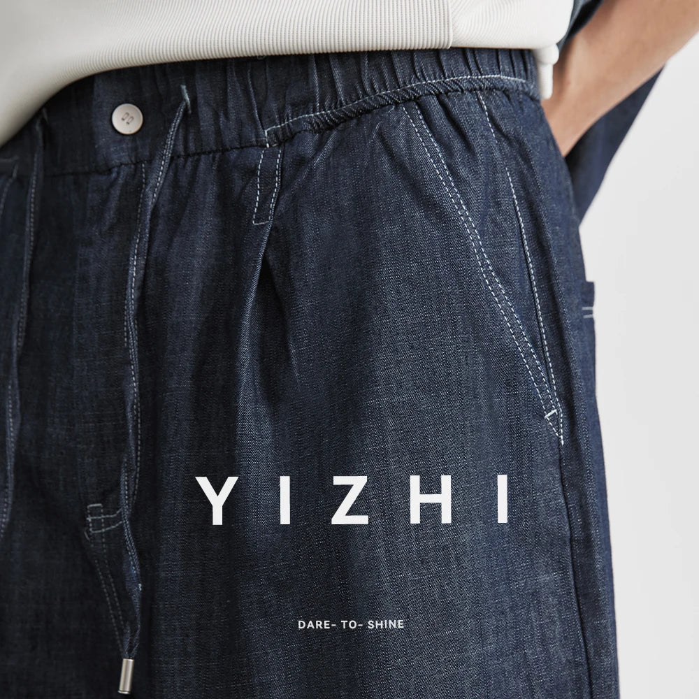 Herren Kurzarm Hemd aus Denim mit Knopf Design im urbanen Trendstyle