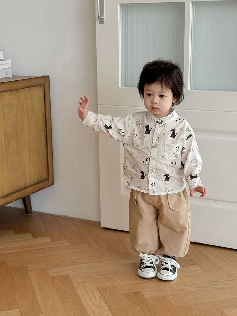 Mädchen Bluse mit süßem Cartoon Druck von 9M bis 5T