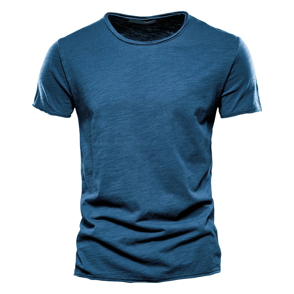 100% Baumwolle Männer T-shirt Casual Weiche Fitness Sommer Dünne T-shirts männer Hause Kleidung Oansatz Kurzarm Soild T Shirt für Männer