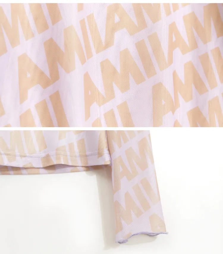 Damen T-Shirts mit AMII Logo im Casual-Stil für Frühling und Herbst