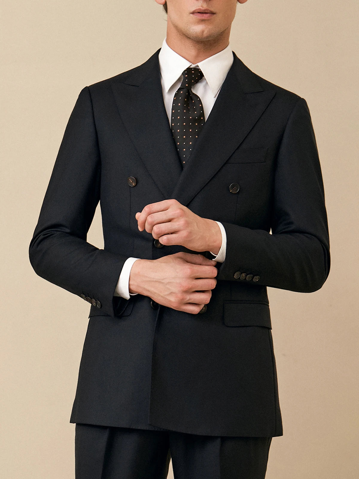 Herrenanzug aus 100% Wolle, doppelt geknöpft, in Grau – Slim Fit Sakko, Weste und Hose für Hochzeiten und festliche Anlässe, auch in großen Größen erhältlich.