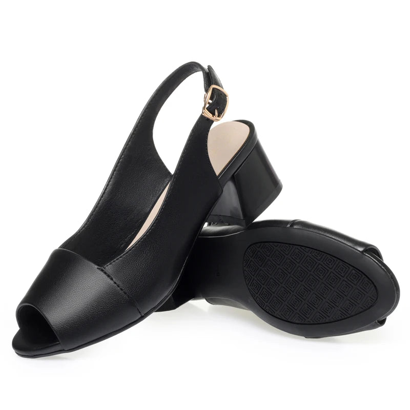Damen Leder Sandalen Fischmaul Mode