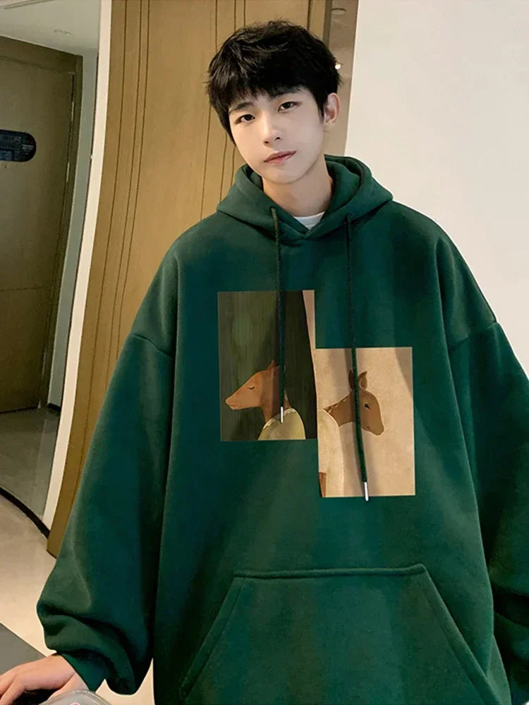 Herbst Hip Hop Mode übergroße Hoodies für Männer Anime Print Hoody Sweatshirts lässig Goth Hoodie Y2k Streetwear Kleidung
