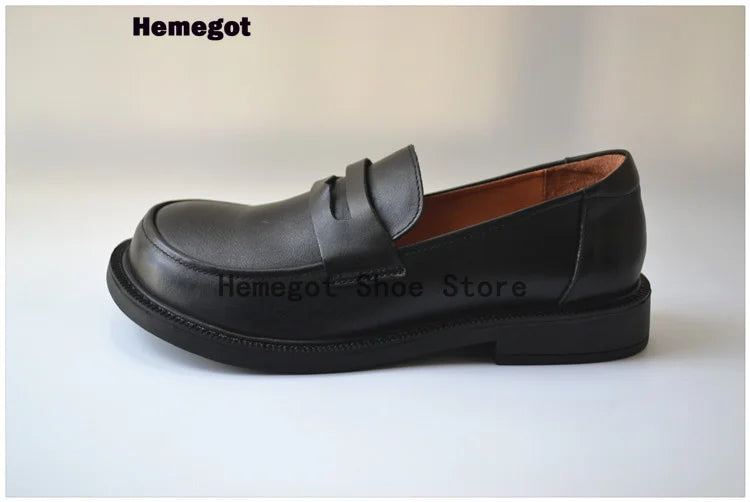 Big Round Toe Men's Shoes New Wide Toe British Style Low Heel Soft Sole Soft Leather Men's Shoes Trend Business Casual Shoes