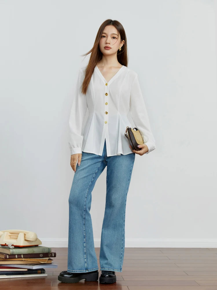 Bedrucktes Damen-Sweatshirt in lockerer Passform mit Rundhalsausschnitt – ideal für den Winter im lässigen Korea-Stil